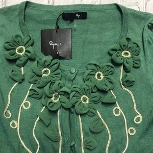 NWT RYU Light Flower Cardigan Size Medium